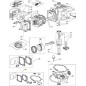 ORIGINAL STIGA LC1P61 ENGINE GASKET SET - 118550403/0