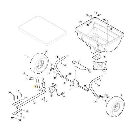 TUBO DI CONTROLLO ORIGINALE STIGA - 118890321/0 | Newgardenstore.eu