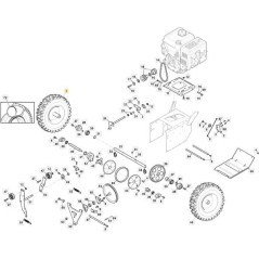 RUOTA COMPLETA DX AS 56 P - SWS600/800 ORIGINALE STIGA - 118820580/0