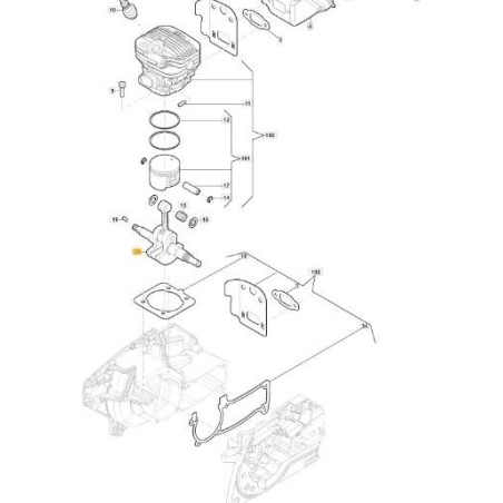 ALBERO MOTORE ORIGINALE STIGA - 118804393/0 | Newgardenstore.eu