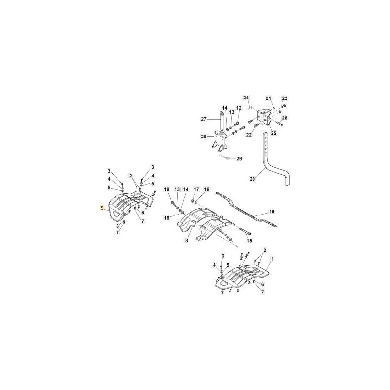 PROTECTION DROITE ORIGINALE STIGA - 118802868/1