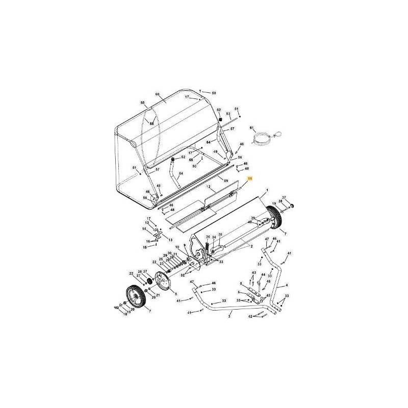 ORIGINAL STIGA BRUSH SHAFT - 1319-2878-01