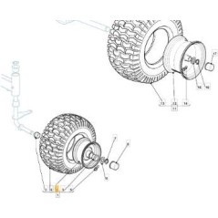 Roulement de roue avant de tracteur de pelouse 6" 82000590/1 STIGA | Newgardenstore.eu