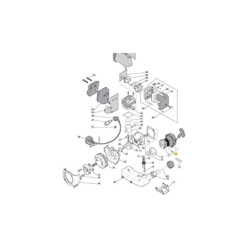 CARTER DE ARRANQUE 1E36FE.9 - RECAMBIO ORIGINAL STIGA - 183058032/0