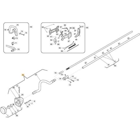 ALBERO FLEX E SUPPORTO TRASM ORIGINALE STIGA - 118804990/0 | Newgardenstore.eu
