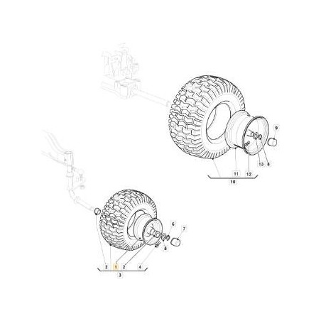 JANTE DE ROUE DE PORTE. 4,5X6 STARCO DG ORIGINAL STIGA - 182001508/0 | Newgardenstore.eu