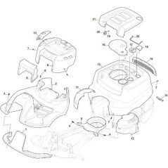 PKEL NCS8000N MOTORABDECKUNG ORIGINAL STIGA - 337110367/0
