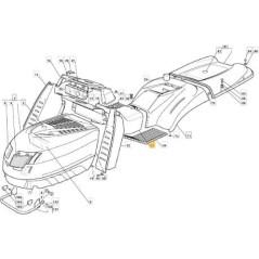 ZENTRALE ABDECKUNG TC 2000 HY ROT 300941 GGP ORIGINAL STIGA - 325110239/1 | Newgardenstore.eu