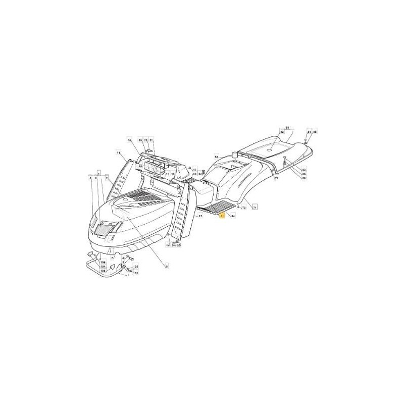 ZENTRALE ABDECKUNG TC 2000 HY ROT 300941 GGP ORIGINAL STIGA - 325110239/1