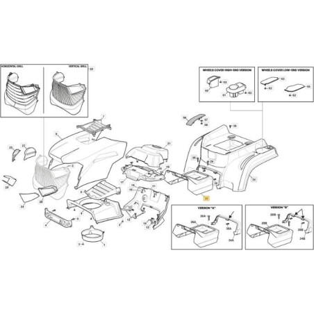 ABDECKUNGSZENTRUM. SCHWARZES ABS MP/SD GEPRÄGT ORIGINAL STIGA – 325110541/0 | Newgardenstore.eu