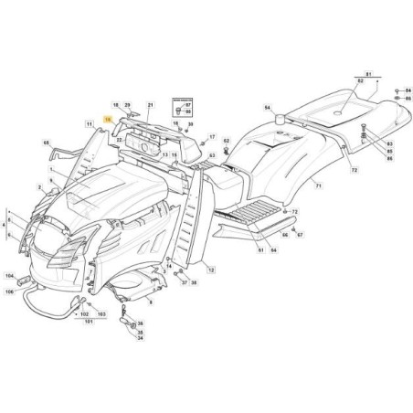 KIT TABLEAU DE BORD NCS8000N TCP C/F INT.FR. (FTI) ORIGINAL STIGA-325120279/0 | Newgardenstore.eu