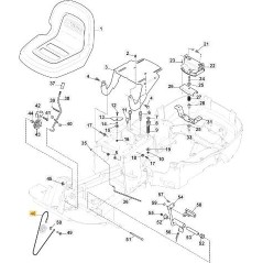 CABLE DE ELEVACIÓN L-690 PLANO NV ORIGINAL STIGA - 187000208/0