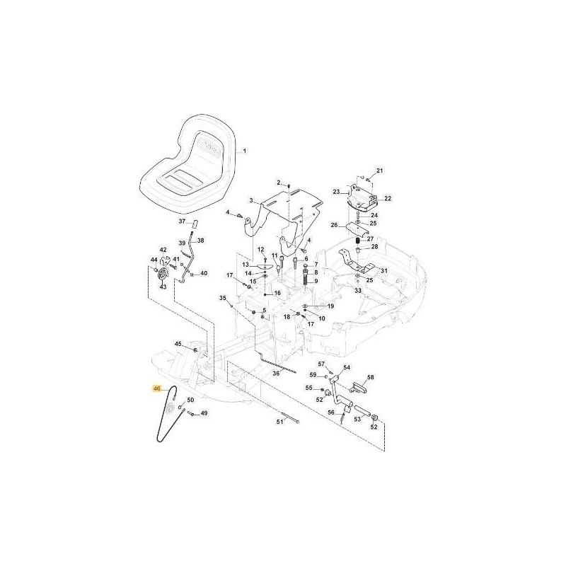 CAVO SOLLEVAMENTO L-690 PIATTO NV ORIGINALE STIGA - 187000208/0