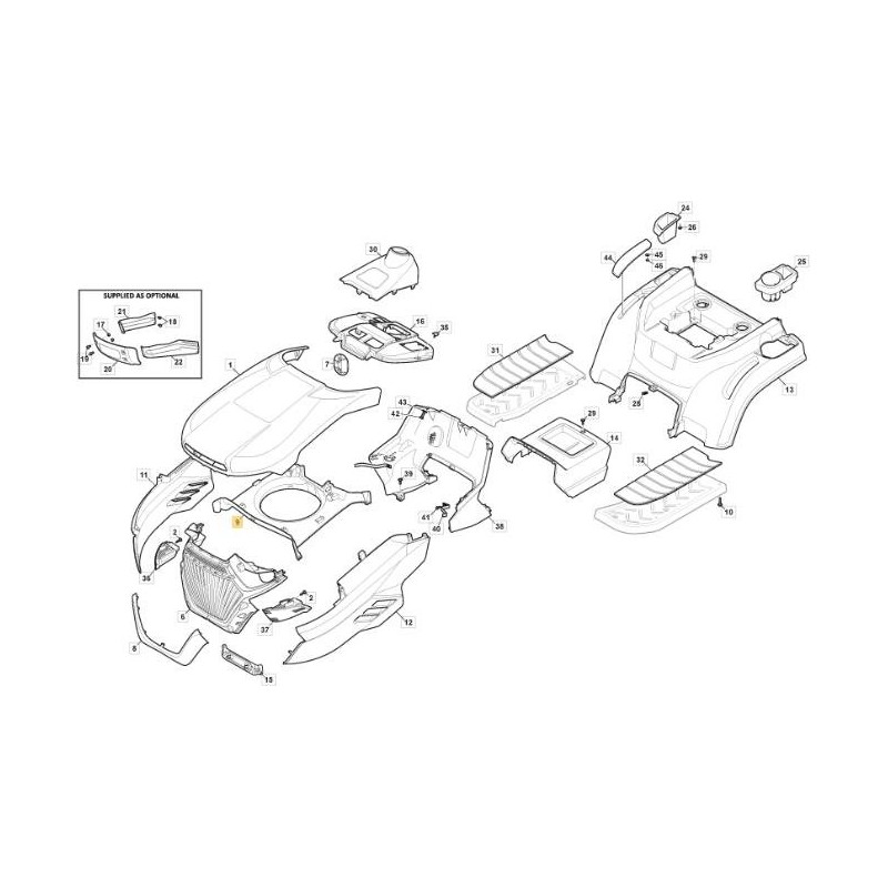 STIGA SDST YELLOW BONNET AIR CONVEYOR ORIGINAL STIGA - 325108109/0