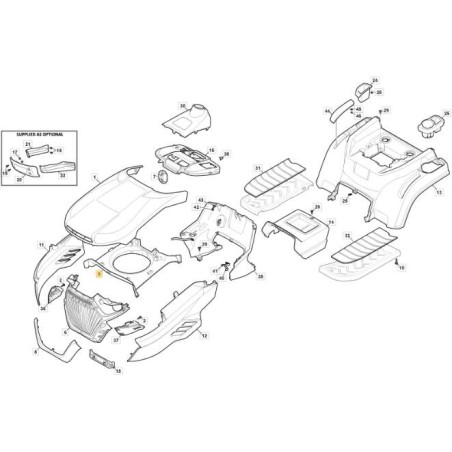 STIGA SDST YELLOW BONNET AIR CONVEYOR ORIGINAL STIGA - 325108109/0 | Newgardenstore.eu