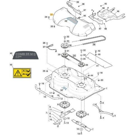 TRANSMISSION PRINTER CARTER CD85-95-105 NCS8000N ORIGINAL STIGA - 337060031/0 | Newgardenstore.eu