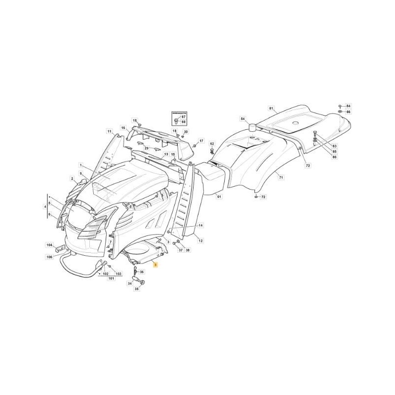 INTAKE CONVEYOR JX-TCX BLACK 901510 03/04 ORIGINAL STIGA - 325108025/0