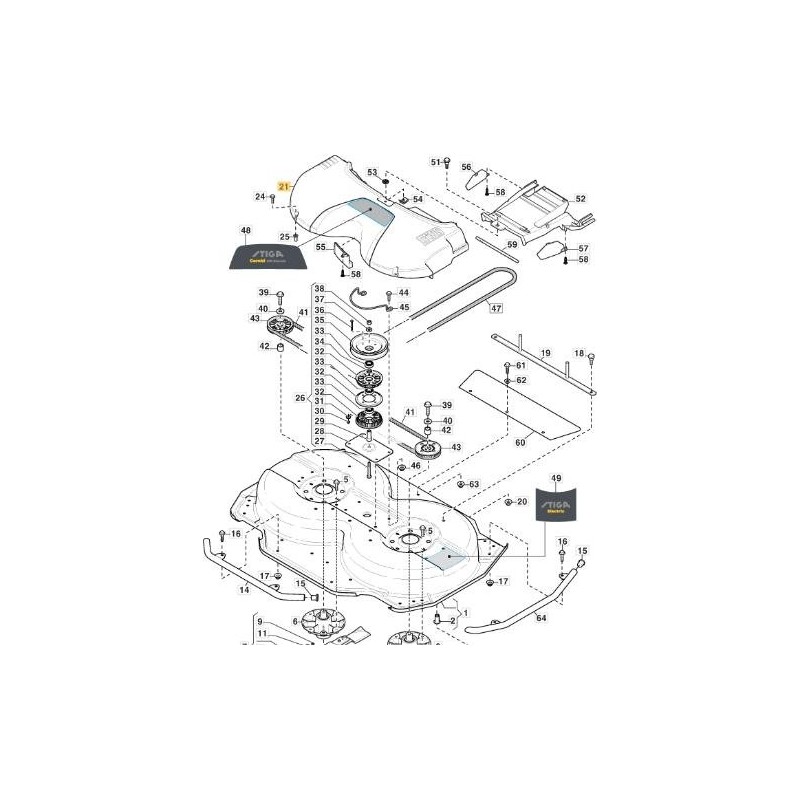 TRANSMISION IMPRESORA CARTER CD85-95-105 NCS8000N ORIGINAL STIGA - 337060024/0