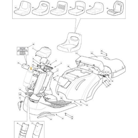 VORDERER ARMATURENBRETTHALTER F72FL GRÜN 60123L ORIGINAL STIGA - 327787114/0 | Newgardenstore.eu