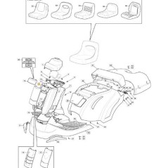 VORDERER ARMATURENBRETTHALTER F72FL GELB 122410 ORIGINAL STIGA - 327787079/1 | Newgardenstore.eu
