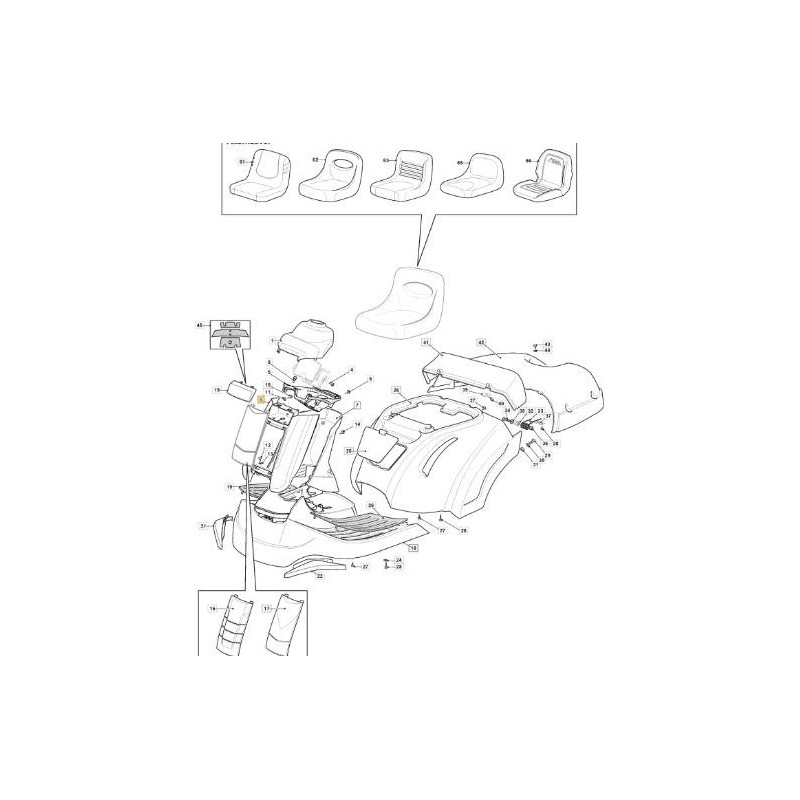 FRONT DASHBOARD SUPPORT F72FL YELLOW 122410 ORIGINAL STIGA - 327787079/1