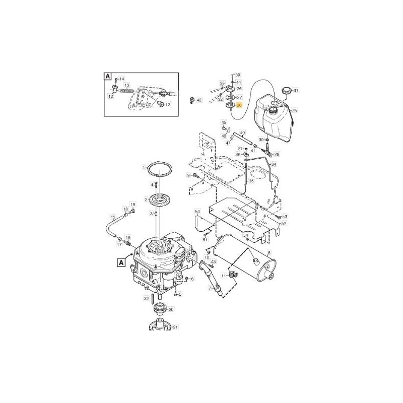 BRIDA DEPÓSITO DIESEL ORIGINAL STIGA FM PARK - 337207611/0