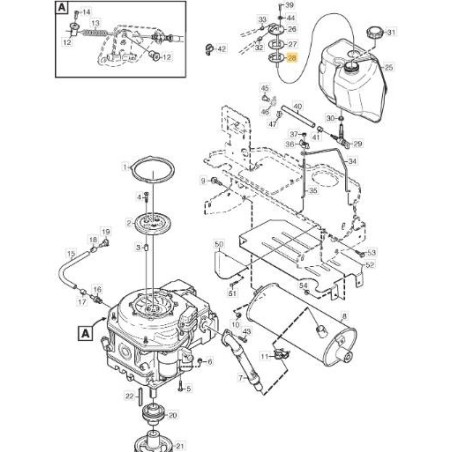 BRIDA DEPÓSITO DIESEL ORIGINAL STIGA FM PARK - 337207611/0 | Newgardenstore.eu