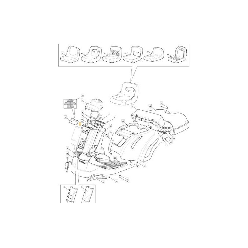 SUPPORTO CRUSCOTTO ANTERIORE F72 FL BIANCO 9003 ORIGINALE STIGA - 327787100/0