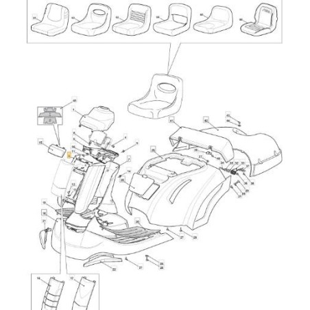 VORDERER ARMATURENBRETTHALTER F72 FL WEISS 9003 ORIGINAL STIGA - 327787100/0 | Newgardenstore.eu