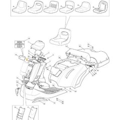 VORDERER ARMATURENBRETTHALTER F72FL GELB 122410 ORIGINAL STIGA - 327787079/0 | Newgardenstore.eu