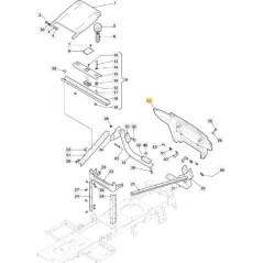 HINTERE ABDECKUNG UNTERER TEIL SCHWARZ NR66 ORIGINAL STIGA - 327110496/0