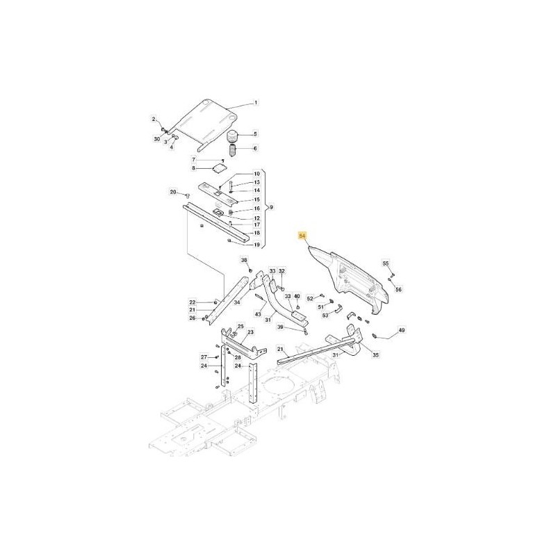 REAR COVER LOWER PART BLACK NR66 ORIGINAL STIGA - 327110496/0