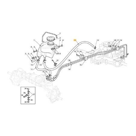 RUBBER OIL HOSE 3/8 WP 10 BAR L-1250 ORIGINAL STIGA - 325869077/0 | Newgardenstore.eu