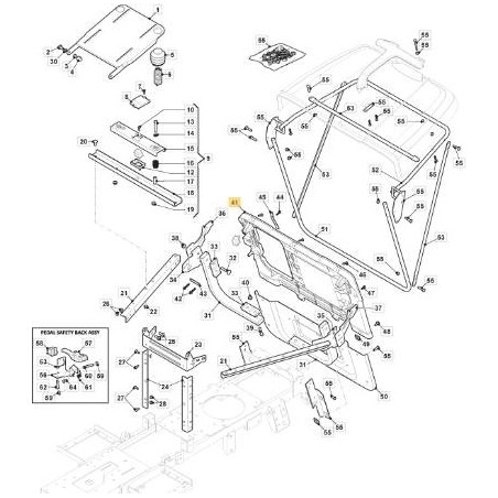 AFFICHE DE LA PLAQUE D'ENTRAÎNEMENT SUPÉRIEURE NR66 (PLASTIQUE) ORIGINAL STIGA - 327543027/0 | Newgardenstore.eu