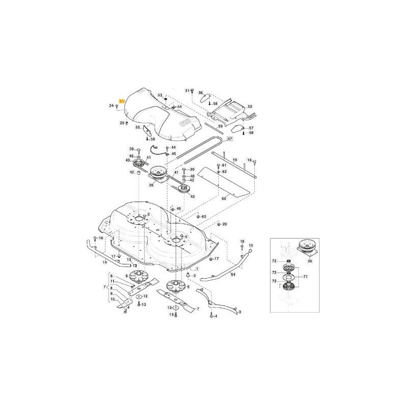 TRANSMISSION PRINTER CARTER CD85-95-105 GRAY GGP ORIGINAL STIGA - 337060037/0
