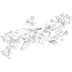 TAPA TRASERA MTR SD NEGRA ORIGINAL STIGA - 325110523/0