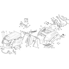 REAR COVER MTR SD RED RAL3003 ORIGINAL STIGA - 325110490/0 | Newgardenstore.eu