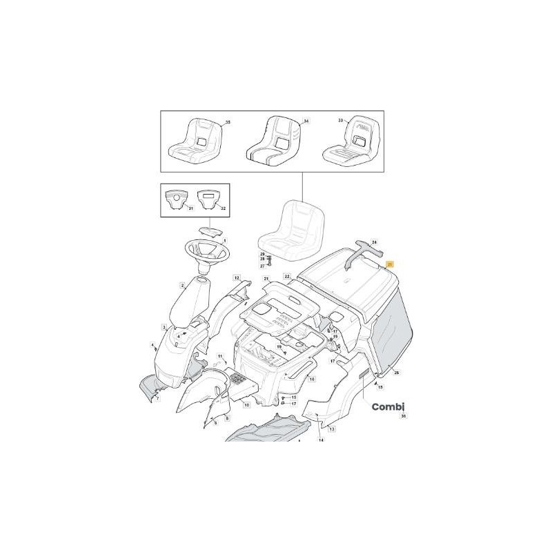 STIGA NR66 YELLOW BAG COVER ORIGINAL STIGA - 327110484/0