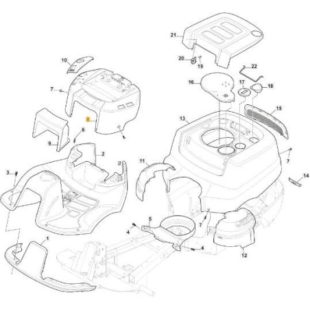 TAPA CENTRAL PKEL NCS8000N ORIGINAL STIGA - 337110368/0 | Newgardenstore.eu