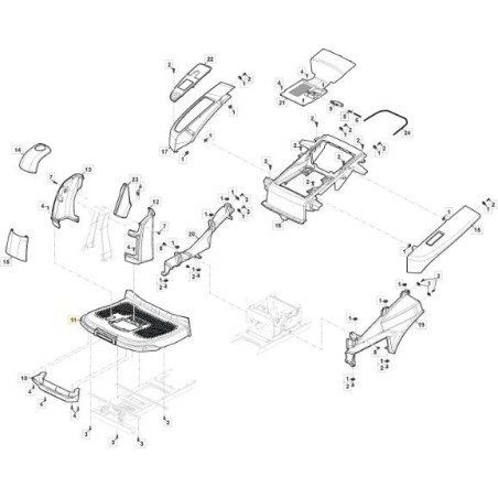 PLATEFORME PRINCIPALE ER1-2 NCS8000N ORIGINAL STIGA - 327110593/0 | Newgardenstore.eu