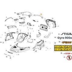 TAPA CENTRAL GYRO 900 STIGA AMARILLO ORIGINAL STIGA - 337110410/0 | Newgardenstore.eu