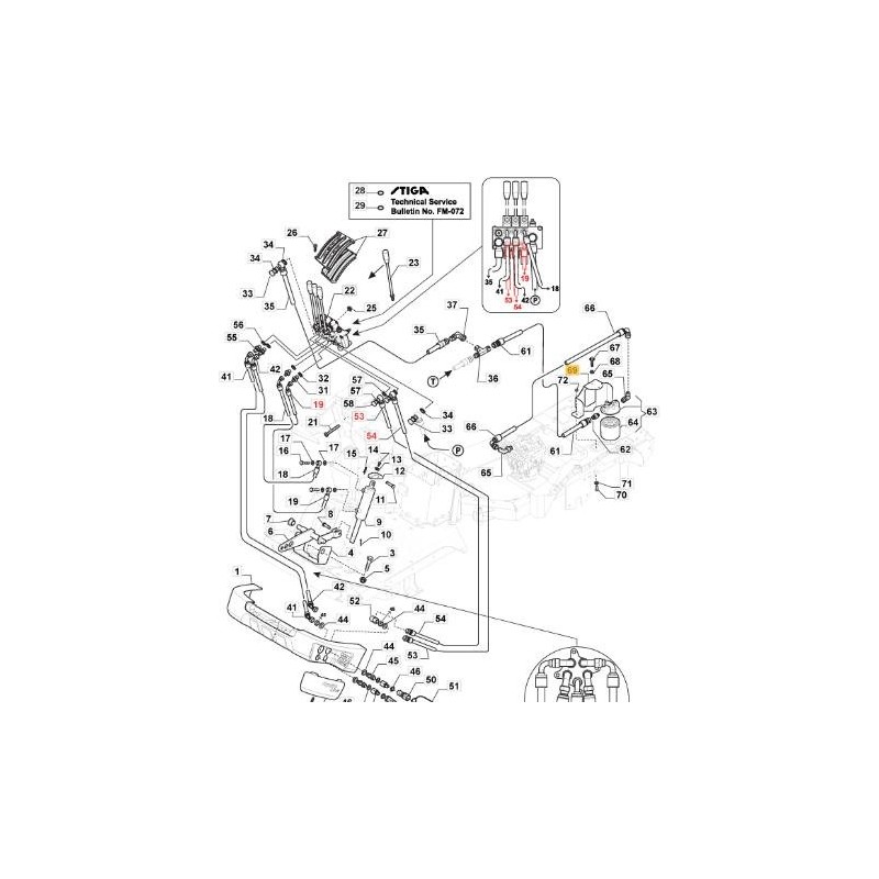SUPPORT DE FILTRE À HUILE ORIGINAL STIGA PFM ZNB - 337785011/0