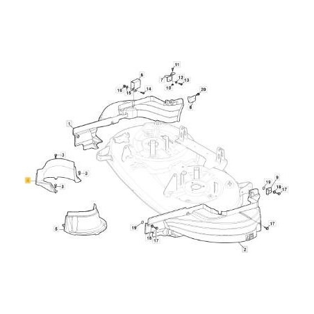 RIGHT FLAT CRANKCASE MTR108 SD (INT. MOA) ORIGINAL STIGA - 325060187/0 | Newgardenstore.eu