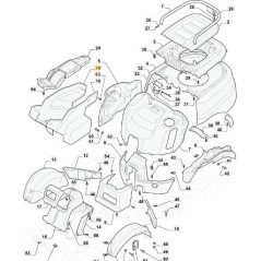 KIT COUVERCLE SUPPORT EXTERNE PFM JAUNE STIGA ORIGINAL STIGA - 337110309/0 | Newgardenstore.eu