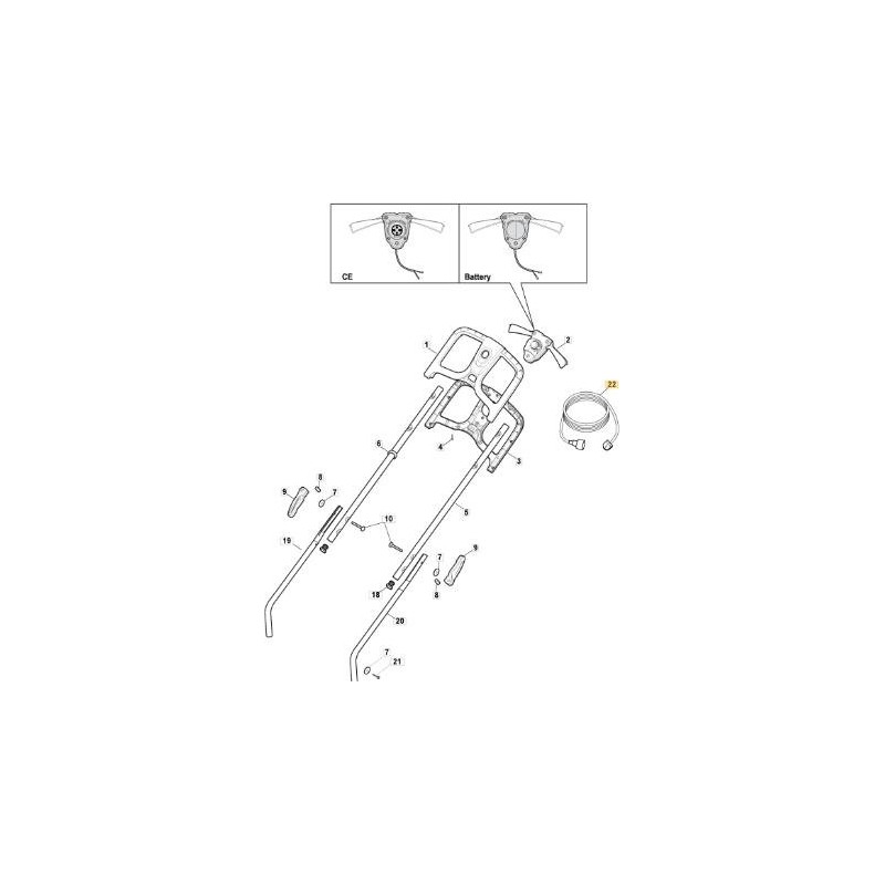 15 m H05VV-F3 power cable (UK plug) ORIGINAL STIGA - 1911-9291-01