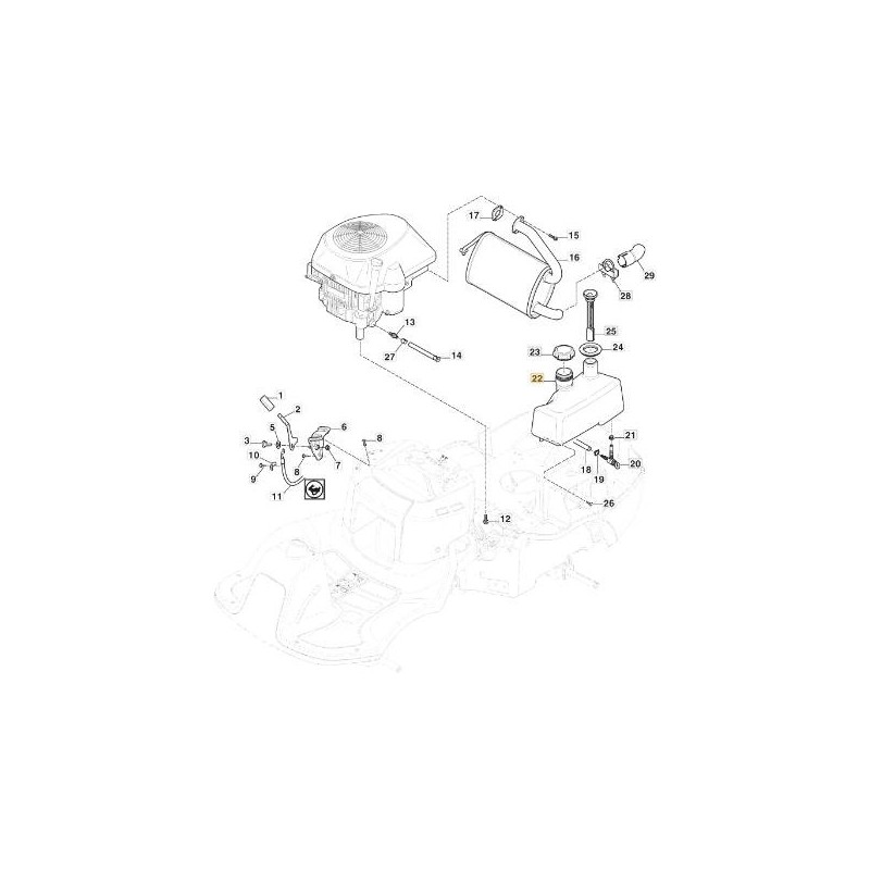 KRAFTSTOFFTANK (ST450) PARK 220 ORIGINAL STIGA - 337735116/0