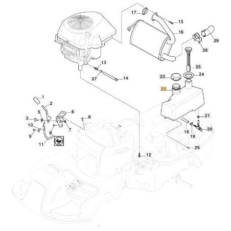 RÉSERVOIR DE CARBURANT (ST450) PARK 220 ORIGINAL STIGA - 337735116/0 | Newgardenstore.eu