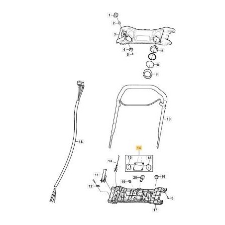 PLACA ELECTRÓNICA FARO LED STIGA ORIGINAL - 118820608/0 | Newgardenstore.eu