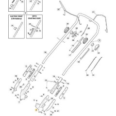 STAFFA MANIGLIA SX GRIGIO ASTR MP2504/554 '17 ORIGINALE STIGA - 381005221/1 | Newgardenstore.eu