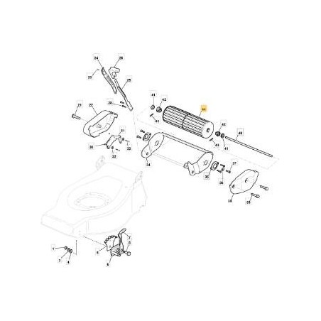 ROULEAU TD/CA/M 48 TR ORIGINAL STIGA - 381007401/0 | Newgardenstore.eu